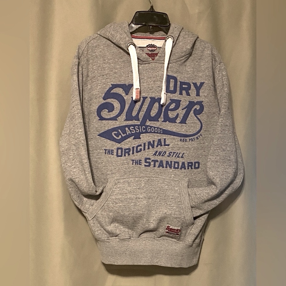 Superdry Reg. Pat NYC The Original and Still The Standard Grey Hoddie Small